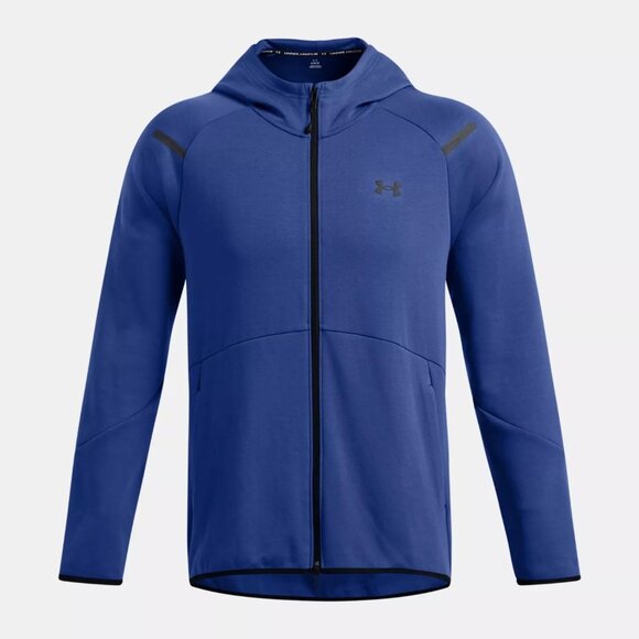M UA Unstoppable Fleece Full-Zip Jacket 1379806 Under Armour Mens blue $110 - Picture 1 of 12